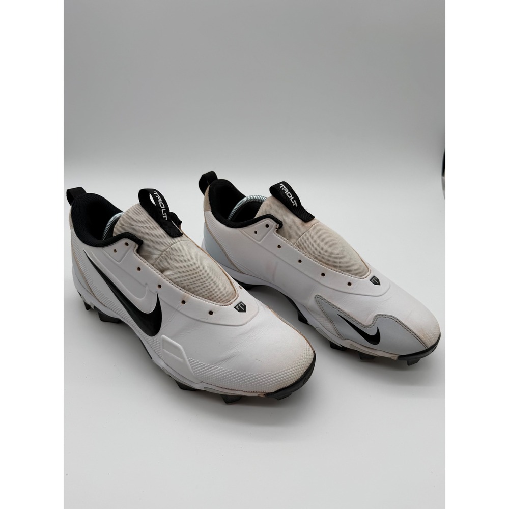Nike Force Trout 9 Keystone Baseball Cleats White Black FB9728-100 Mens 10.5